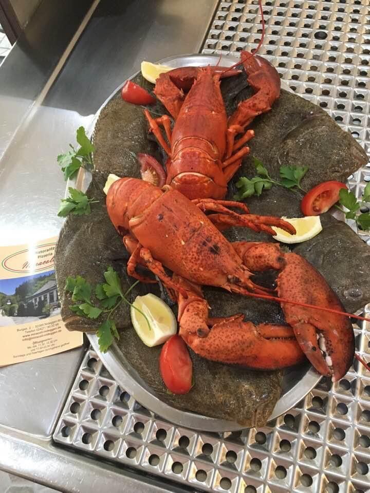 Frischer Hummer & Steinbutt