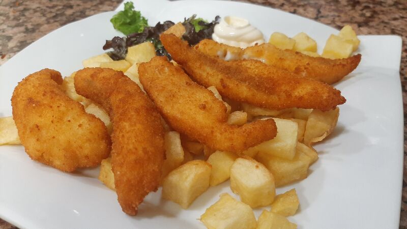 Gallo del Lunar frito