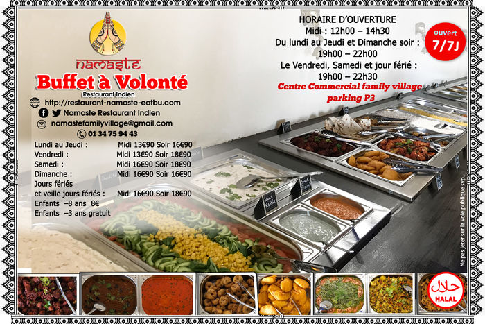 Restaurant Indien Namaste - Restaurant Aubergenville | Indian cuisine near me | Book now