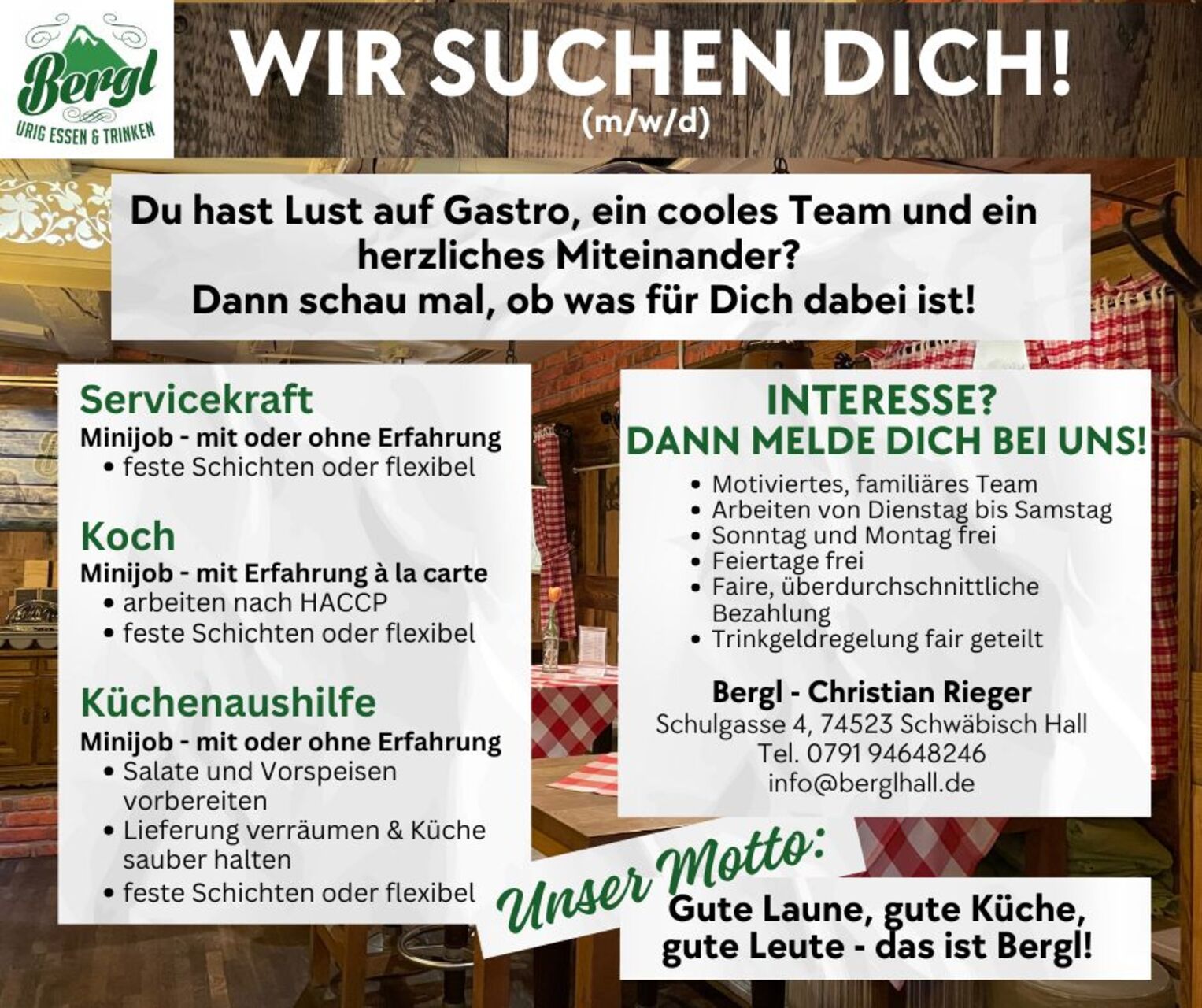 Wir suchen genau Dich!