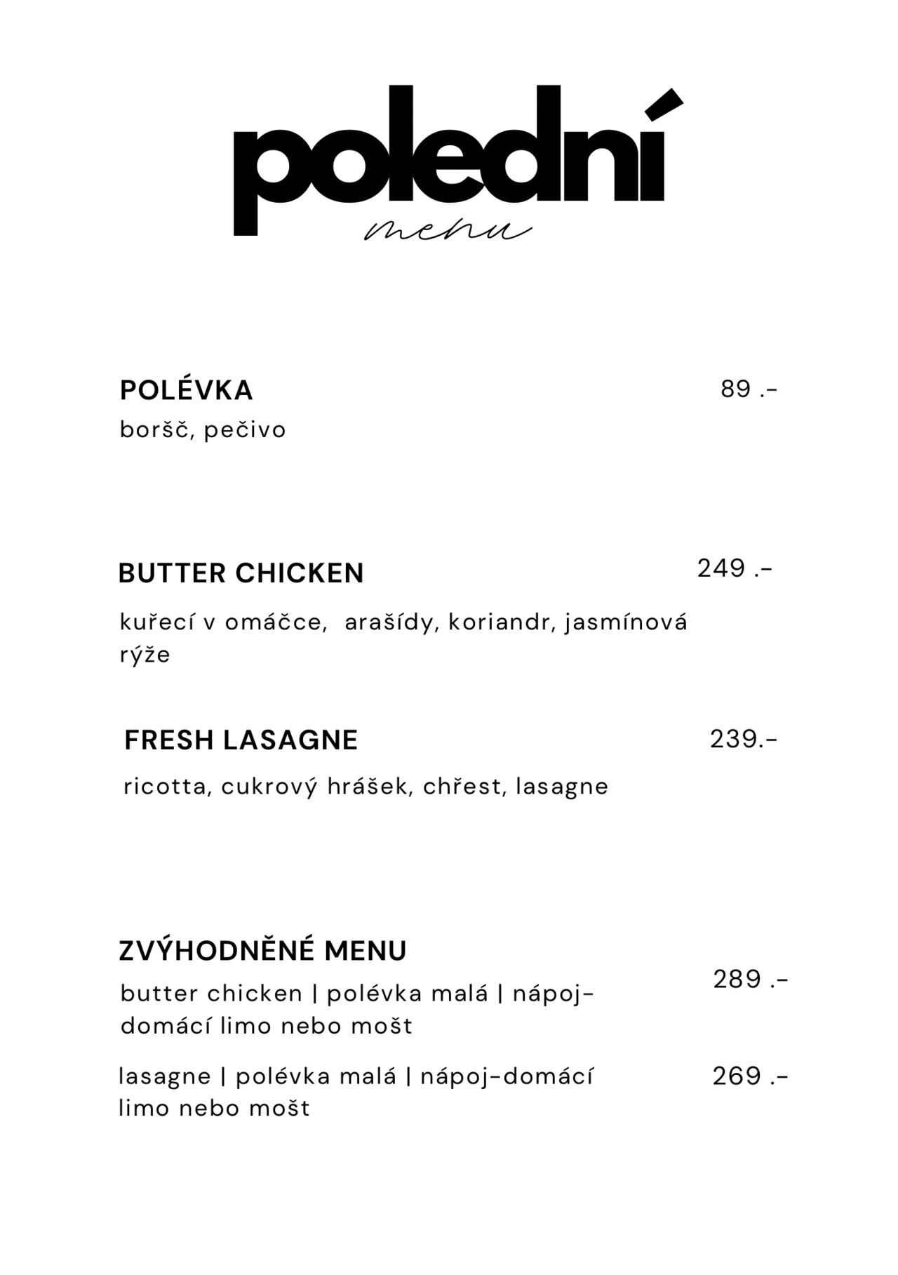 Polední menu