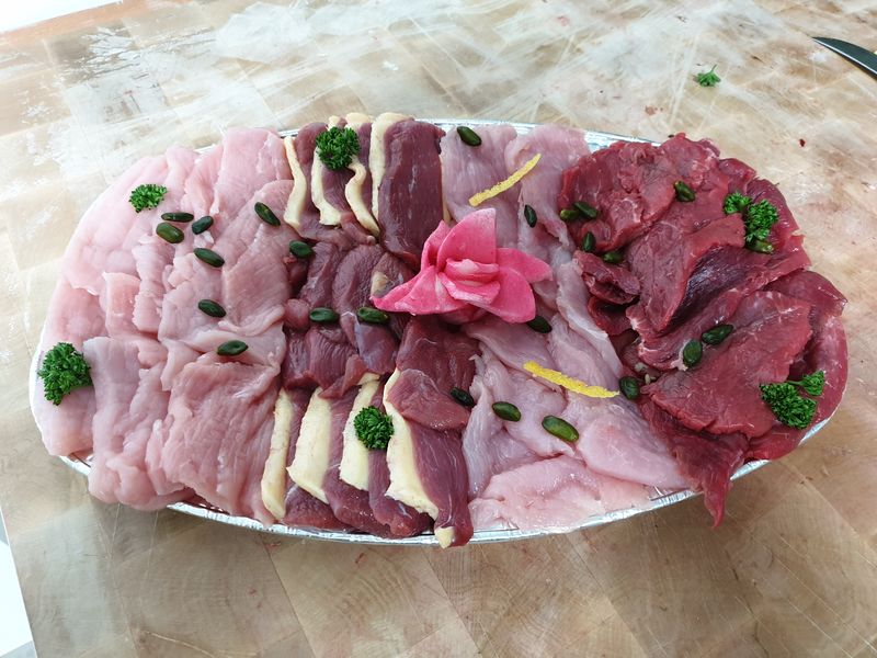 Plateaux de pierrade - boeuf, veau, poulet, dinde, canard,...