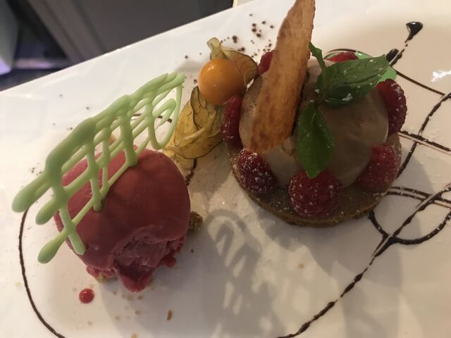 Sable Breton mousse chocolat et framboises