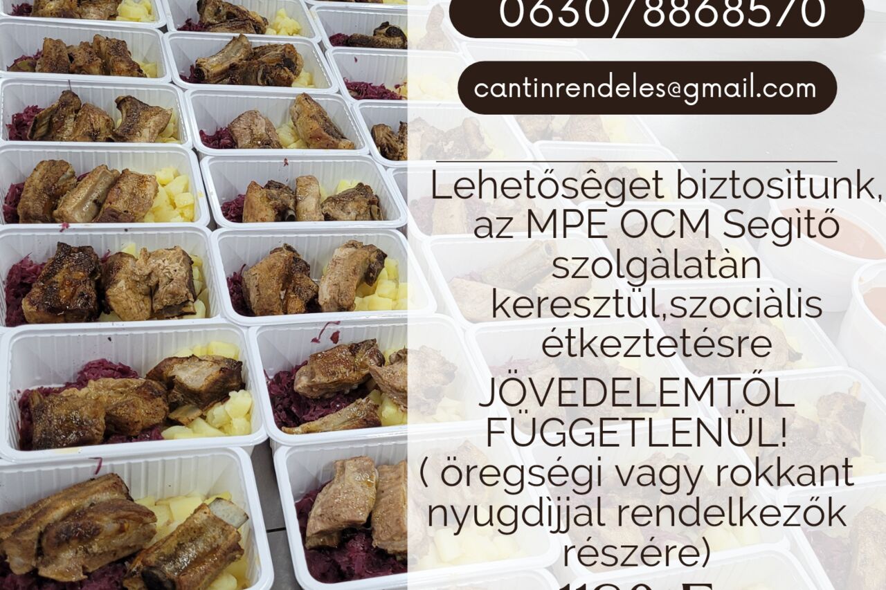 Cantin Étterem- Szociális étkeztetés