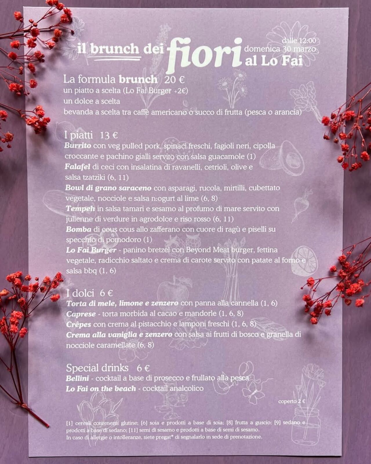 Brunch dei fiori - Domenica 30 Marzo