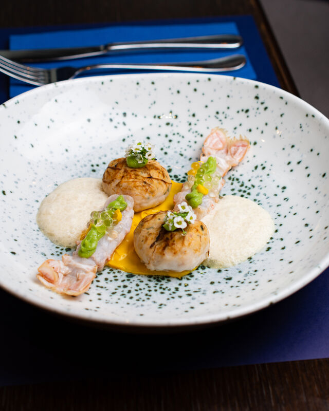 Langoustines et bonbons de veau