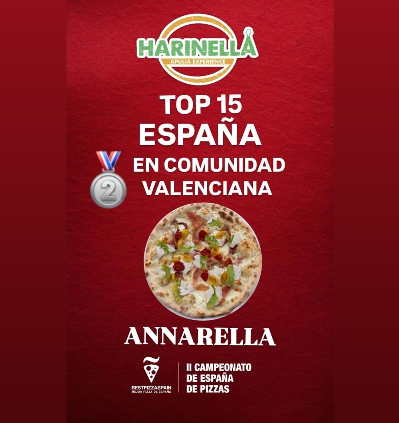 Annarella en las 15 mejores pizzas de ESPAÑA