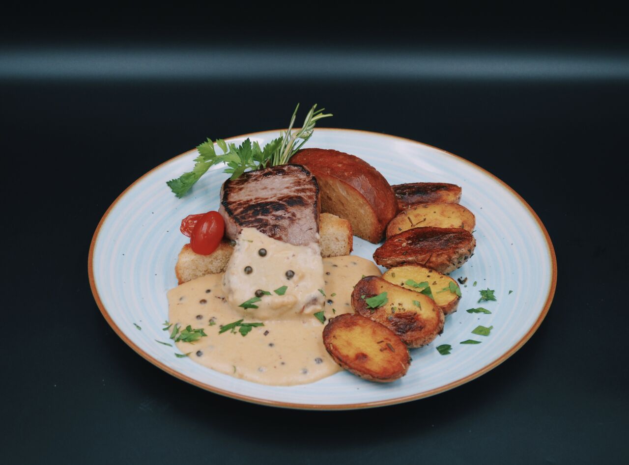 Rumpsteak al Pepe Verde (220g)