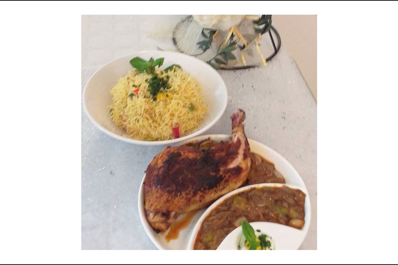 Poulet et vermicelles