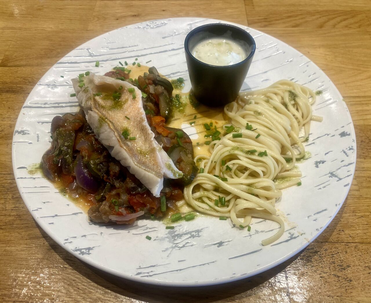 Pavé de lingue, sauce aneth