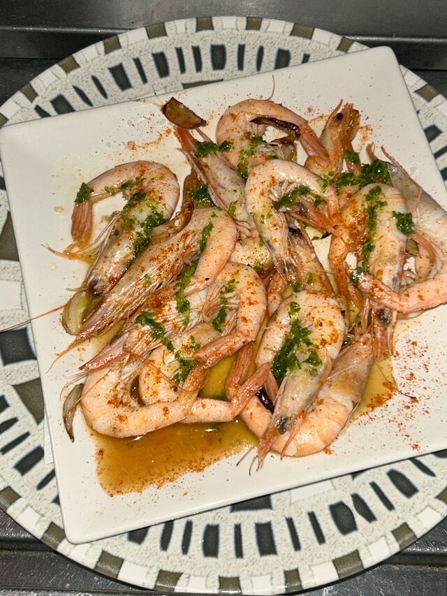 Gambas al Ajillo al estilo Complu.