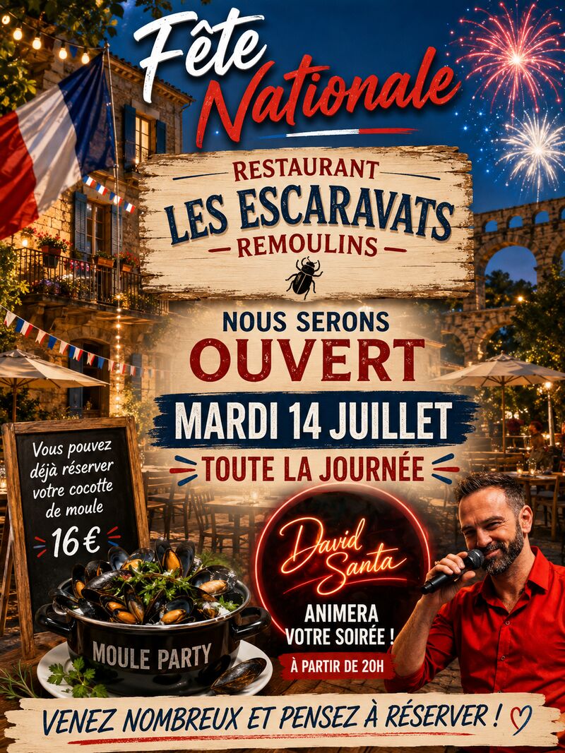 Horaire mardi 14 juillet