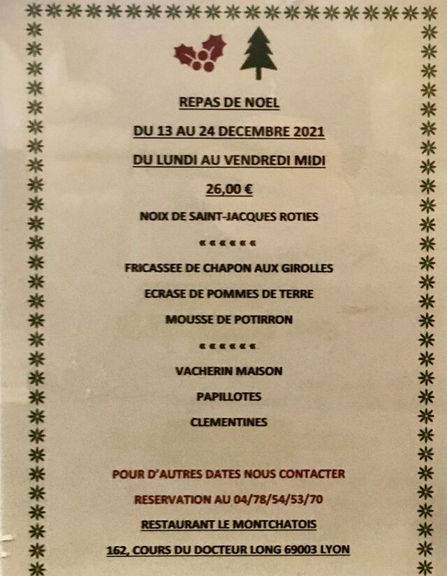 REPAS DE NOEL