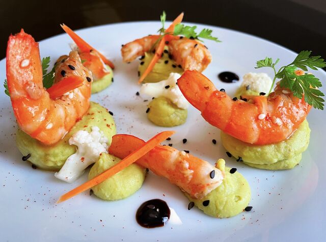 Crémeux avocat crevettes