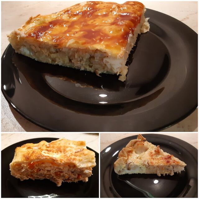 Nos préparations... Tourte de Poisson, Lasagnes aux 2 saumons ( frais et fumé ). Commande uniquement car quantité limitée.