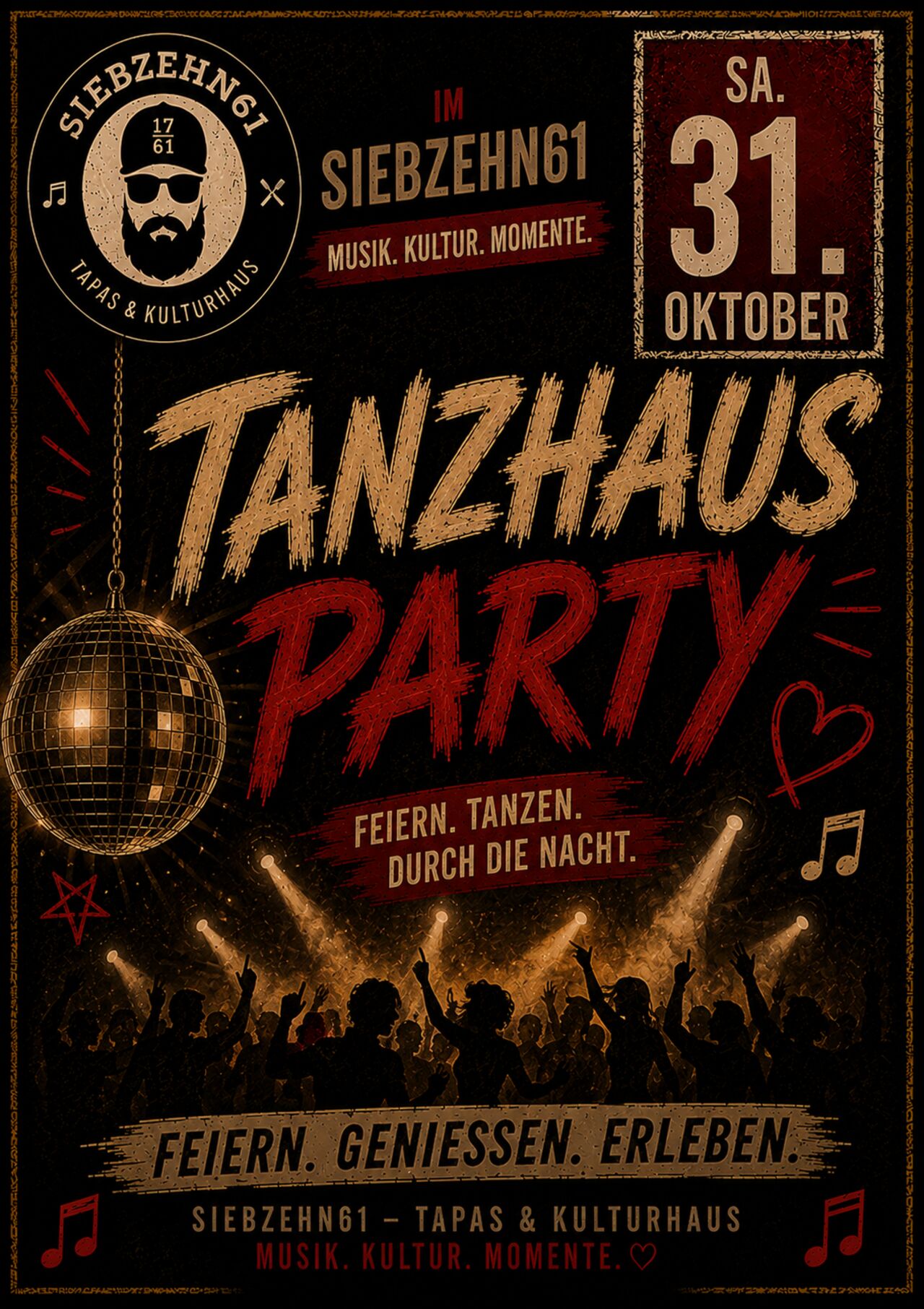 Samstag 31.10 Tanzhaus Party