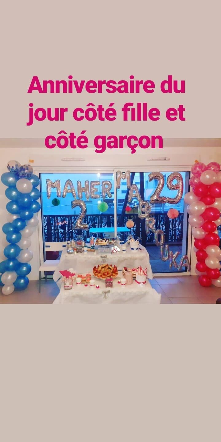 Anniversaire côté garçon et côté fille 