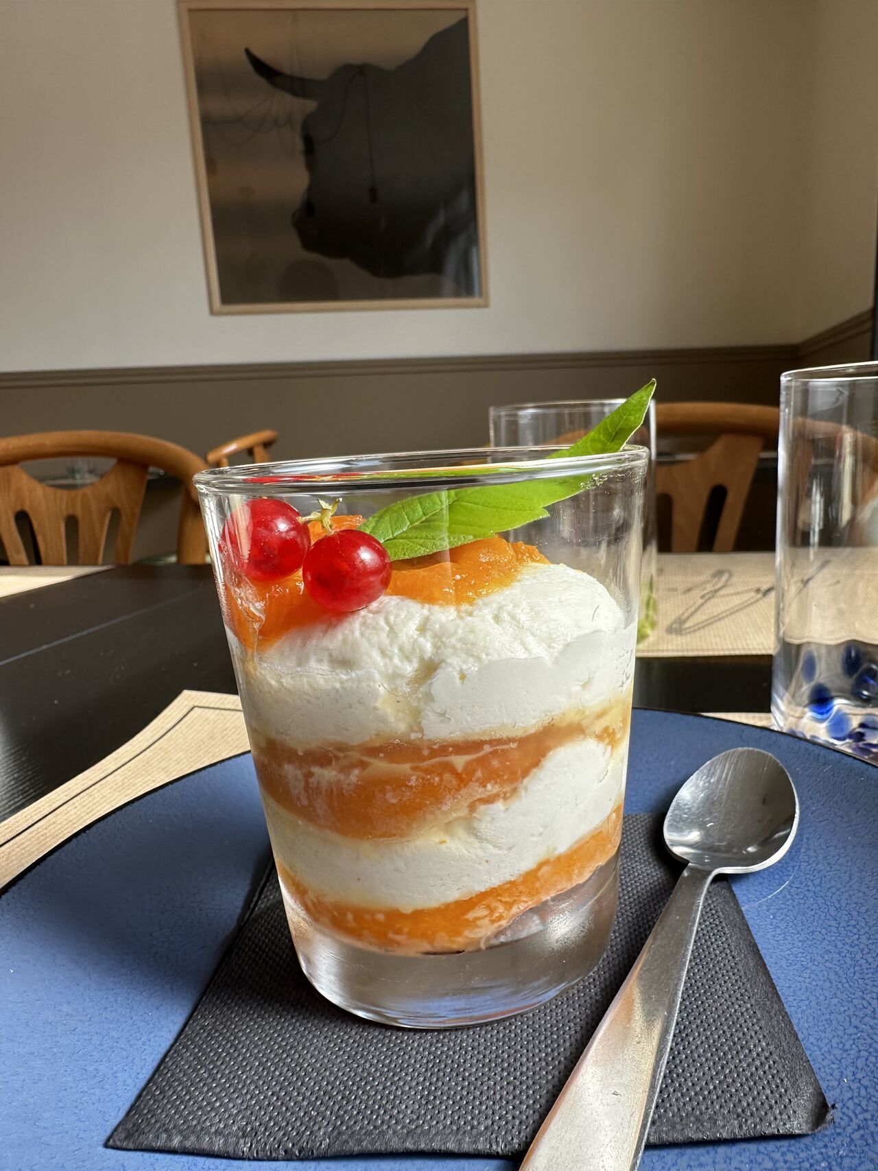 Verrine abricot crème verveine 