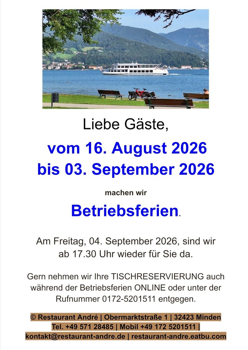 Betriebsferien