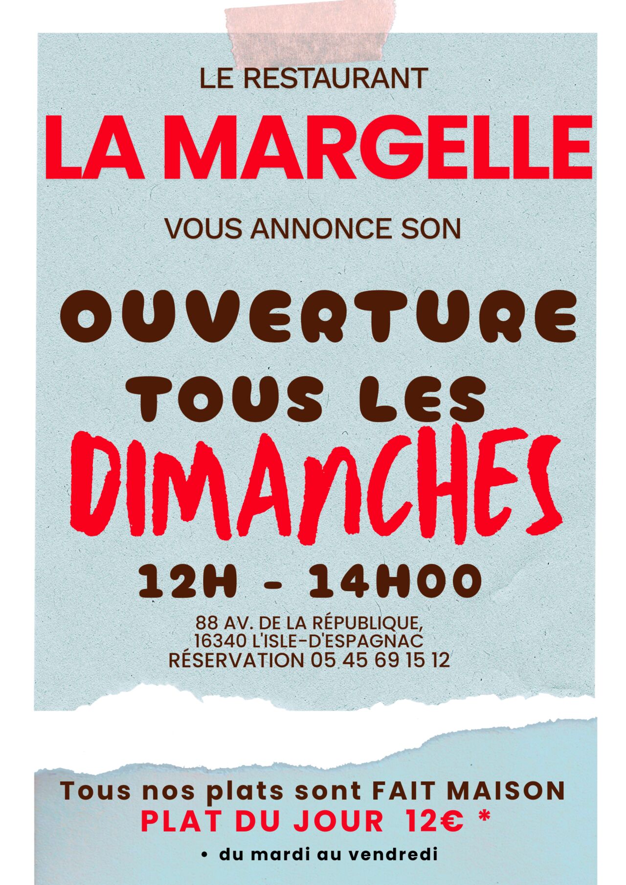 Ouverture Le dimanche