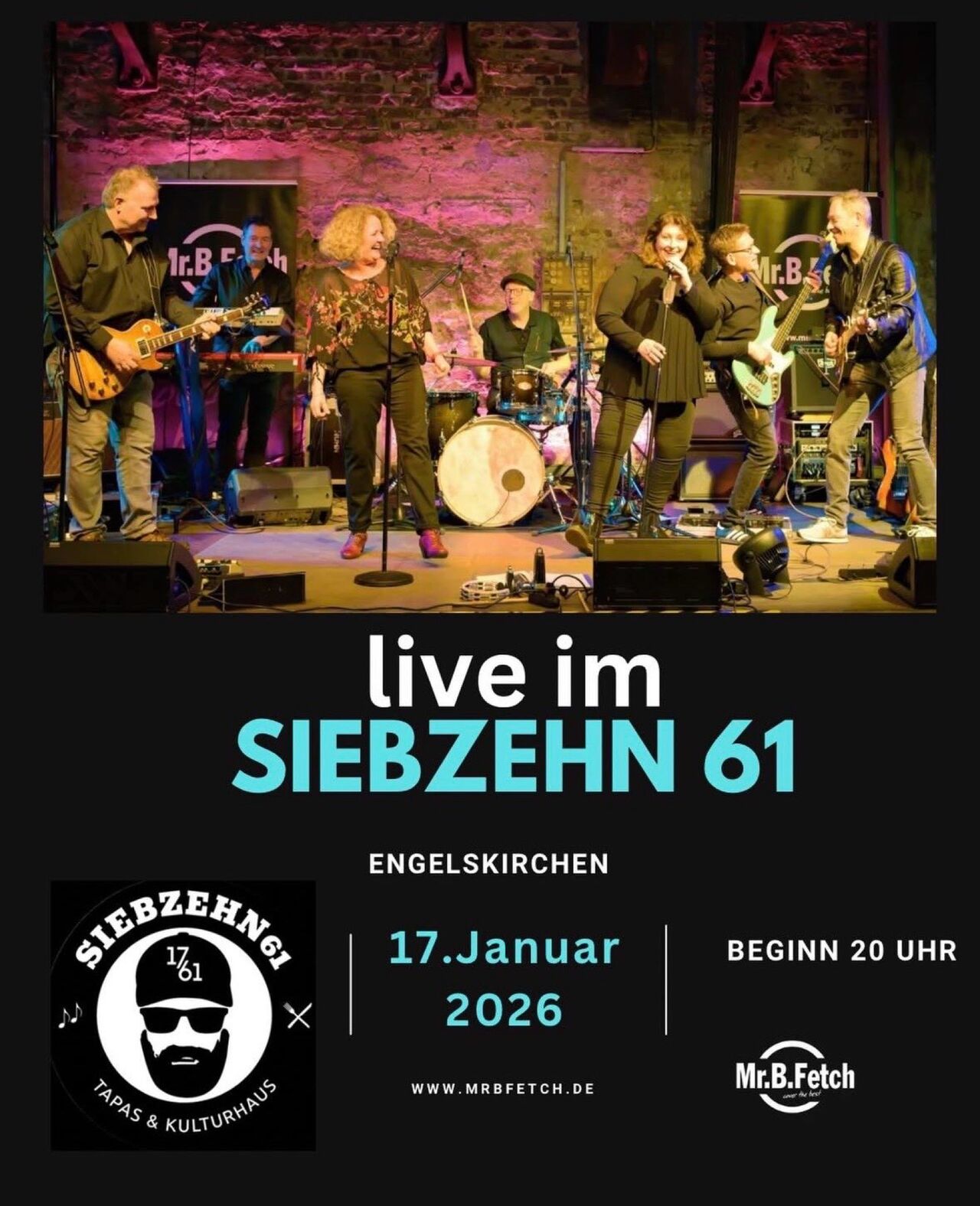 Sa. 17.01. Mr. B. Fetch Cover Live