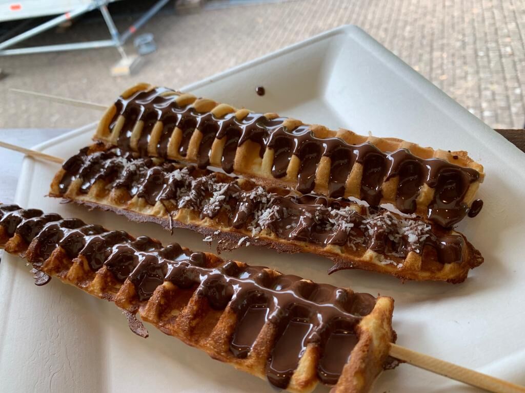 Waffeln am Stiel 