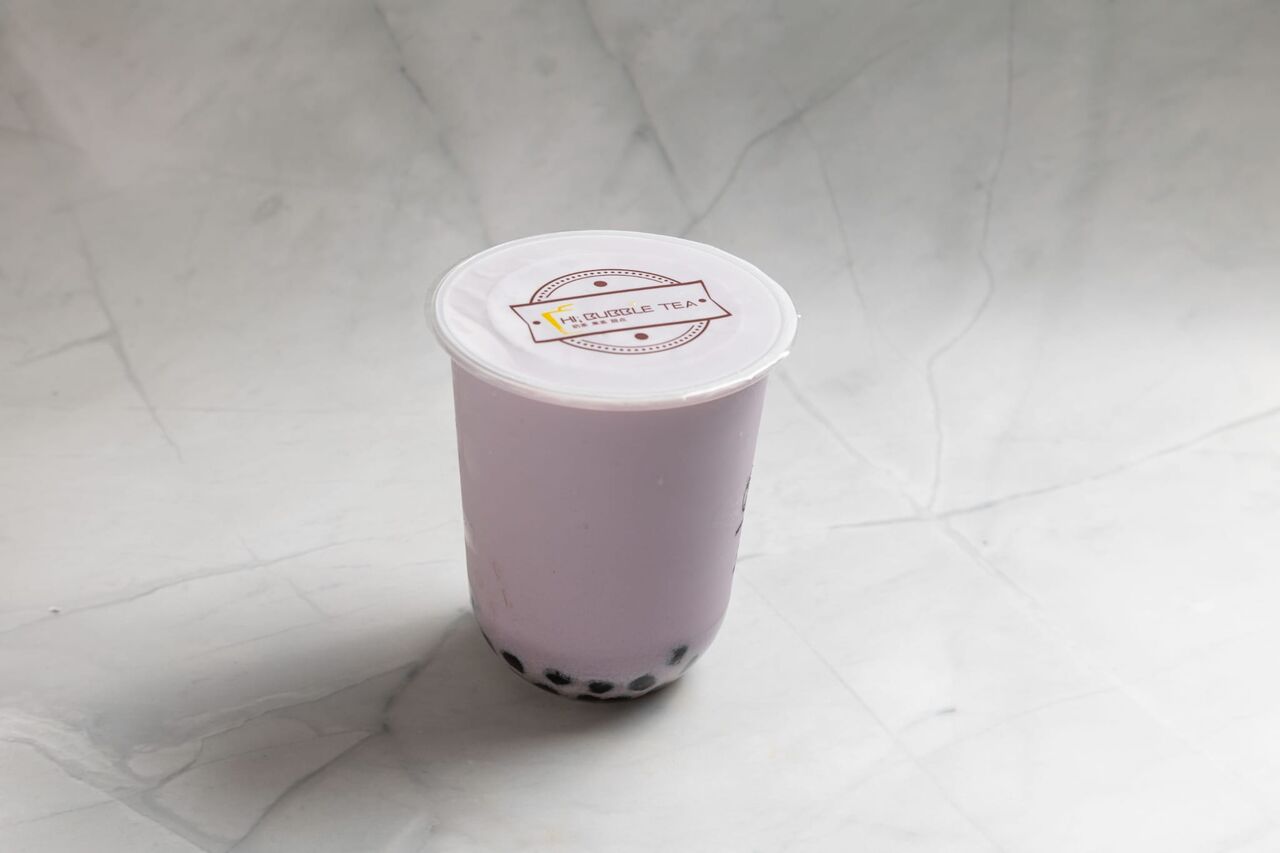 Bubble tea de coco y taro 