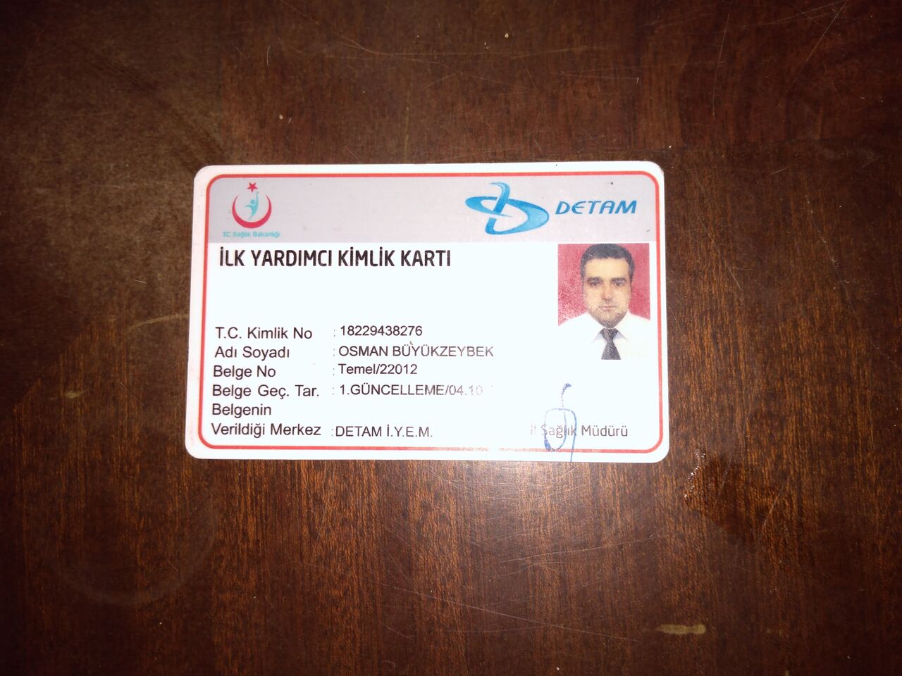 İlk Yardım sertifika