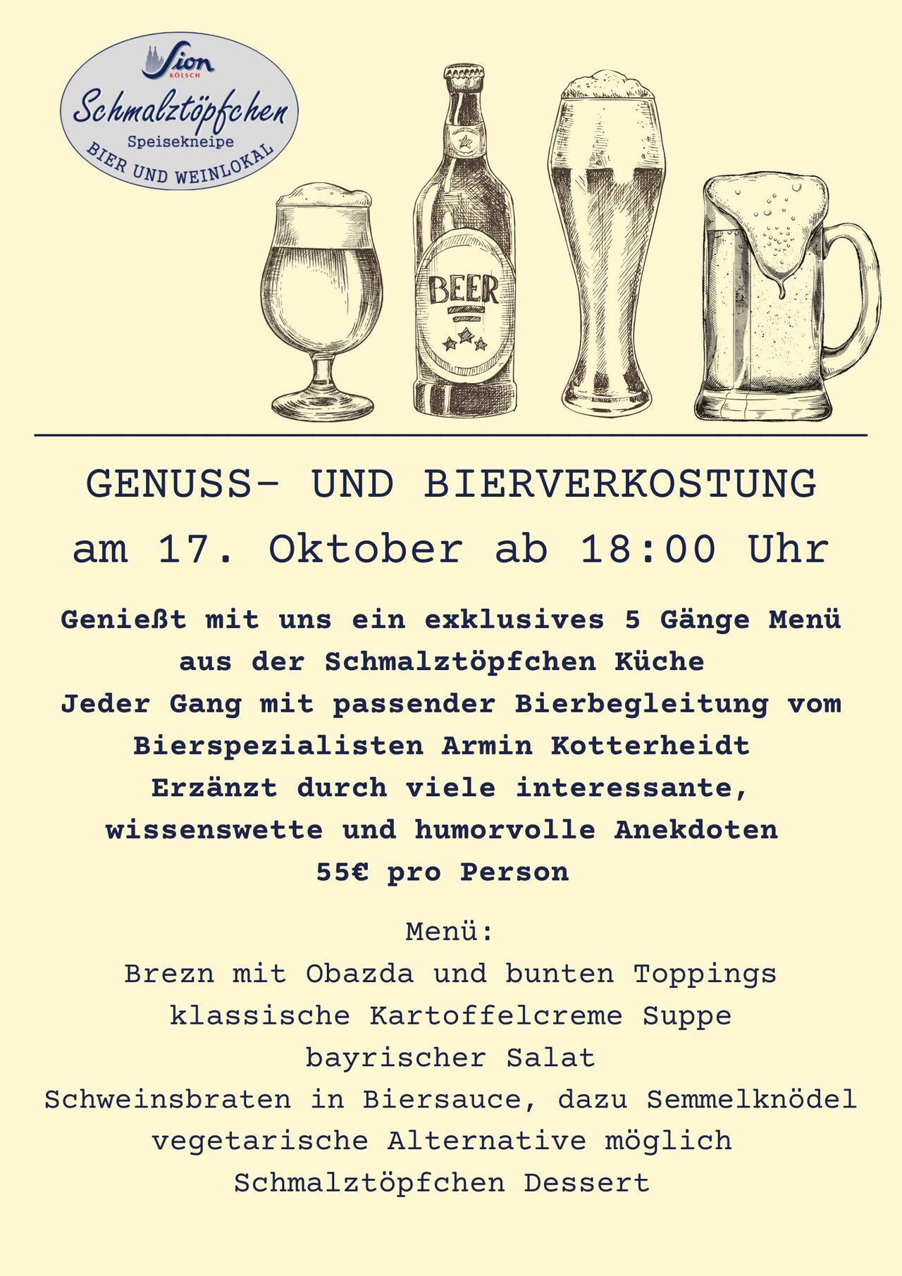 BAYRISCHES BIERTASTING am 17.10.2026
