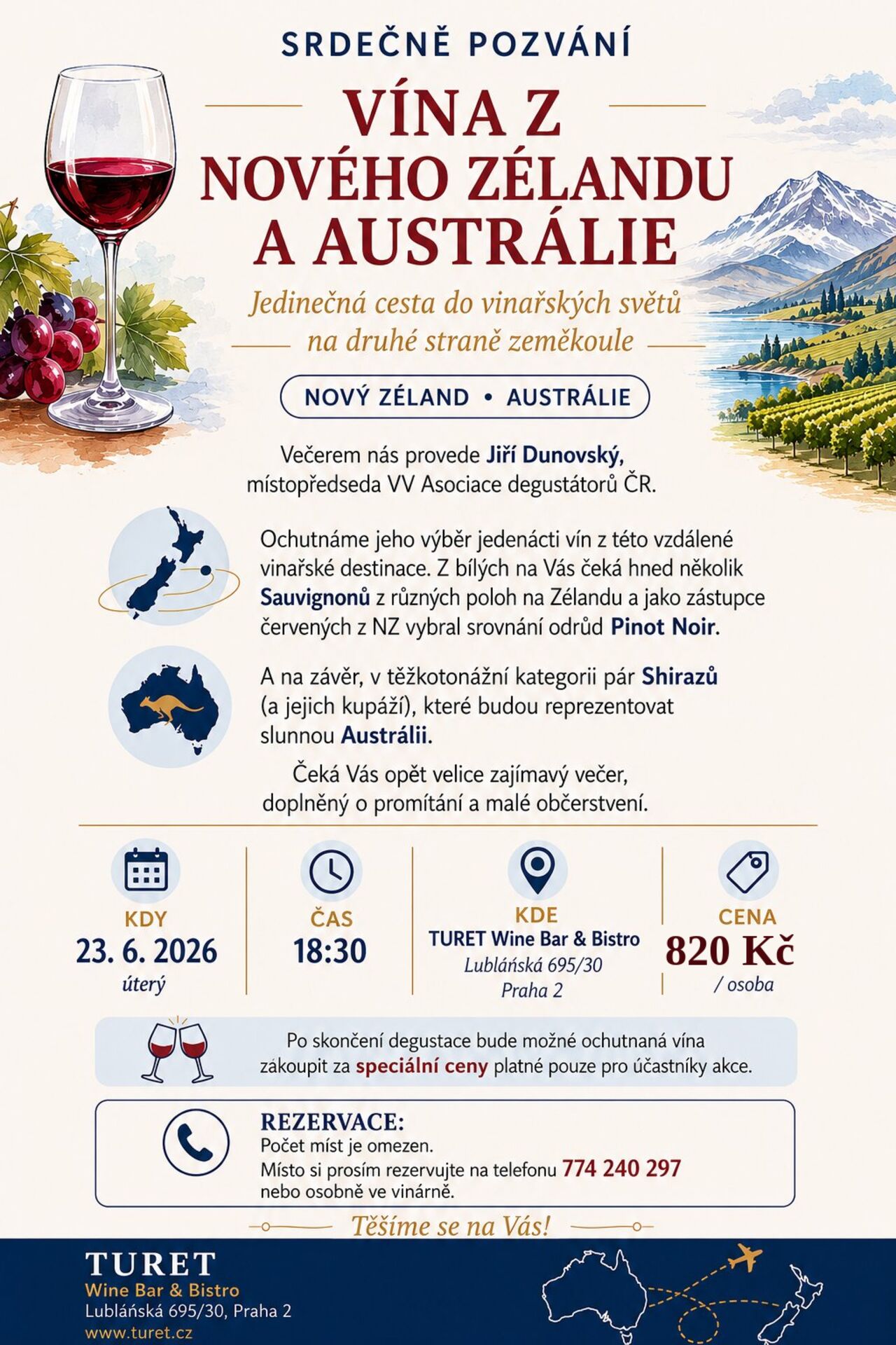Vína Austrálie x Nový Zéland