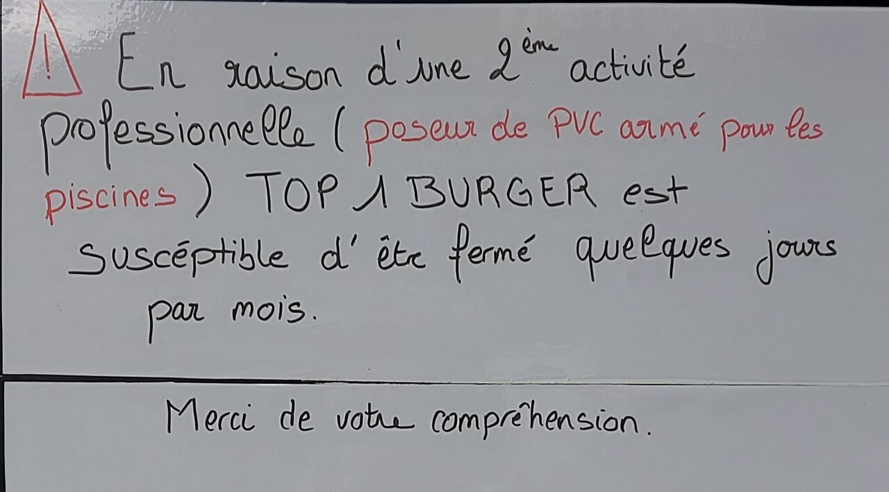 Pour les jour de fermeture 