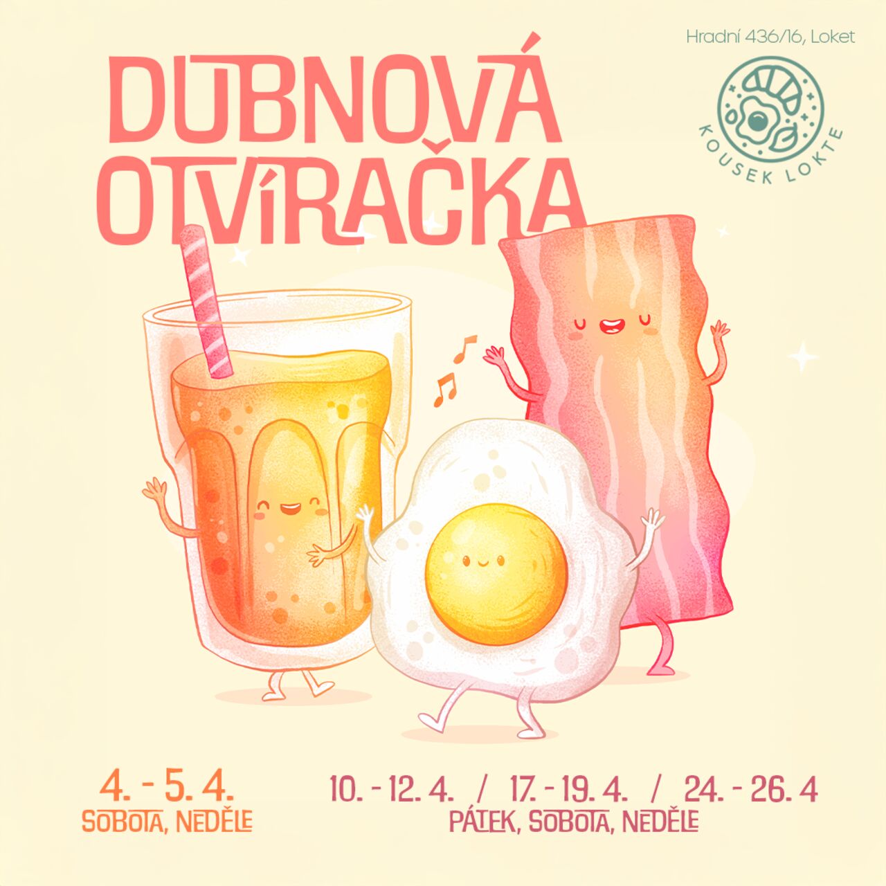V dubnu otevíráme o víkendech