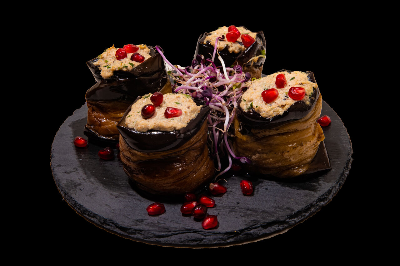 Baklažány s vlašskými orechmi