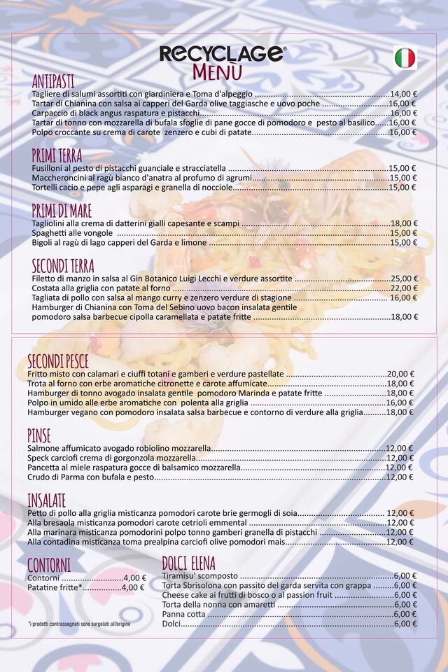 Il nostro mitico menù di Primavera