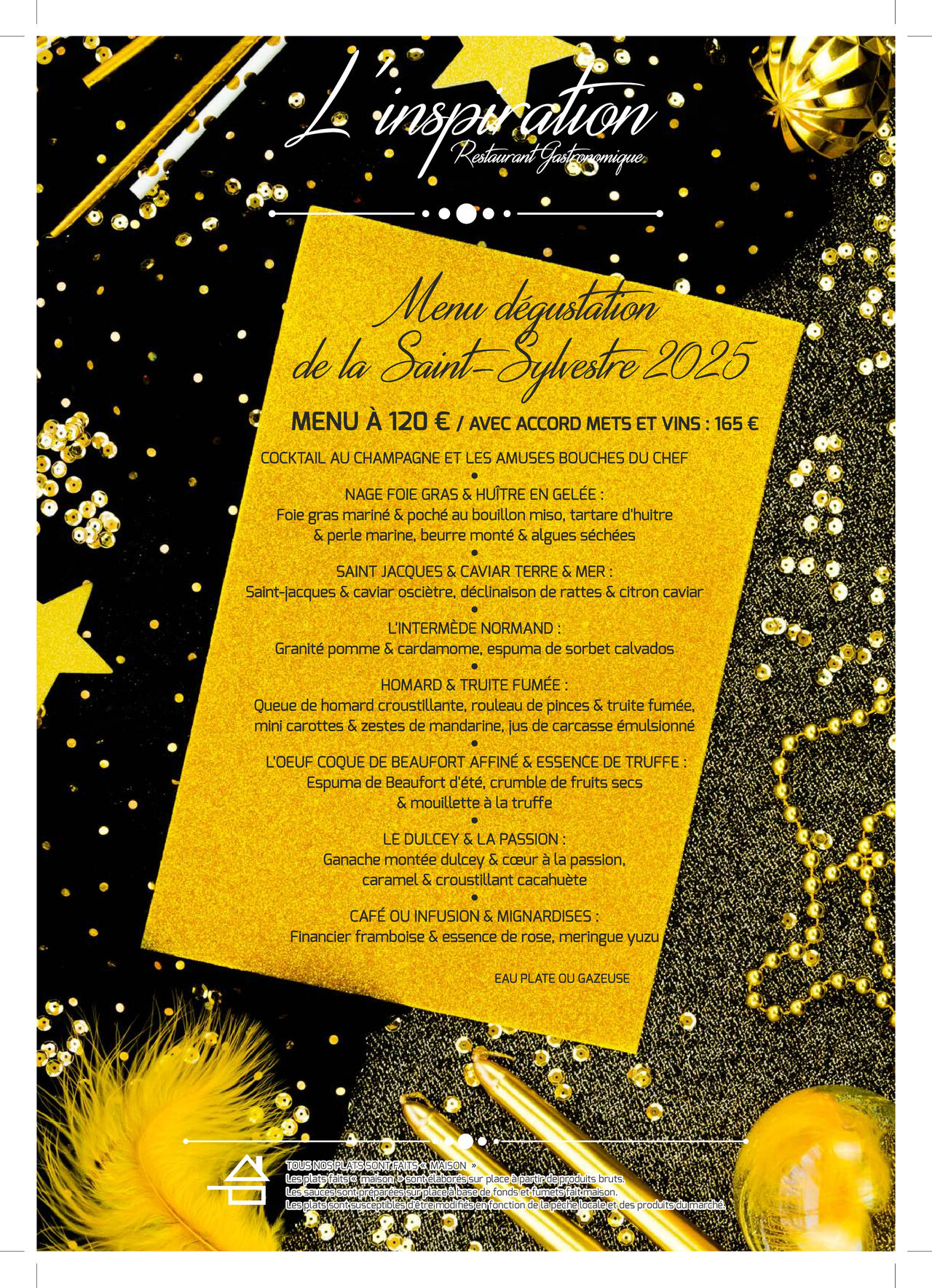 Menu de la St Sylvestre
