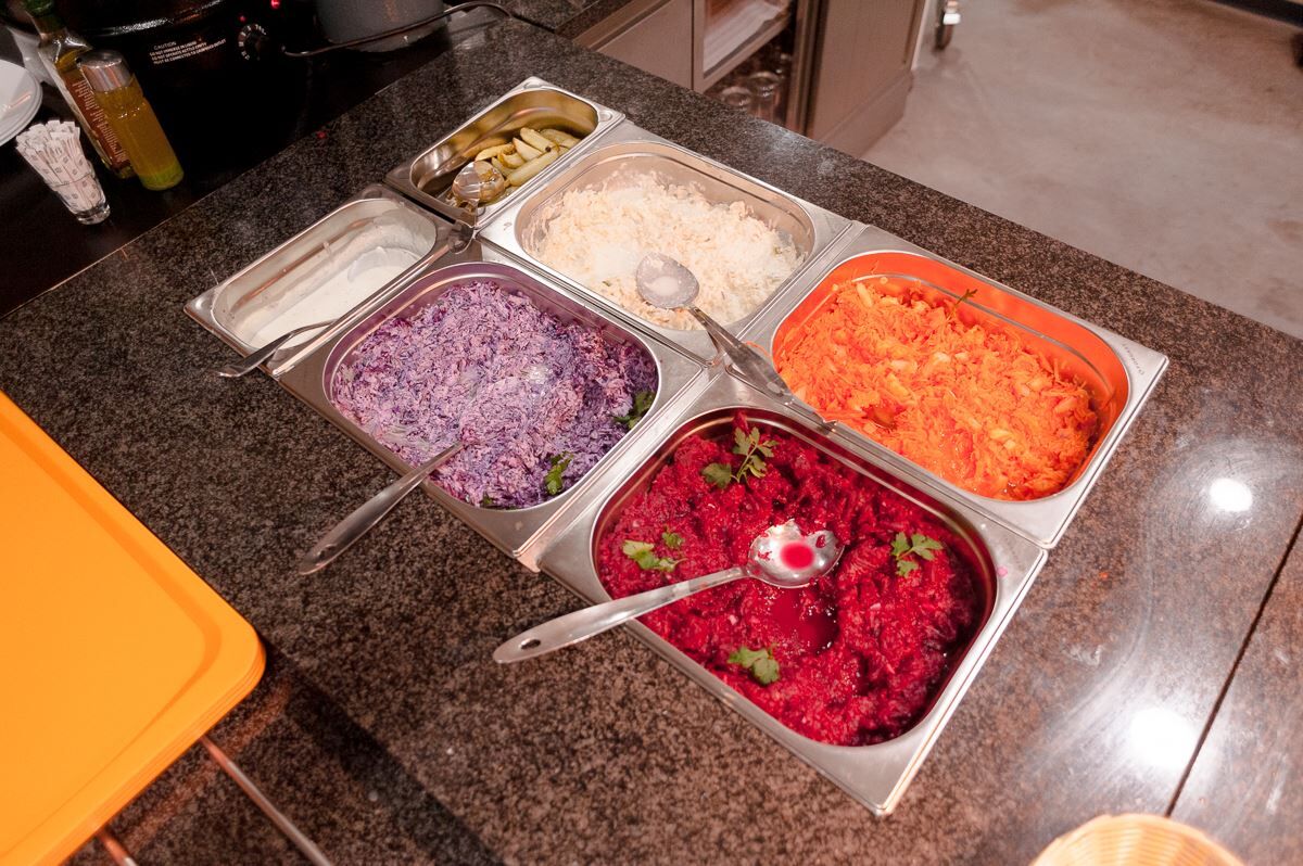 Nasz przykładowy bufet sałatkowy.