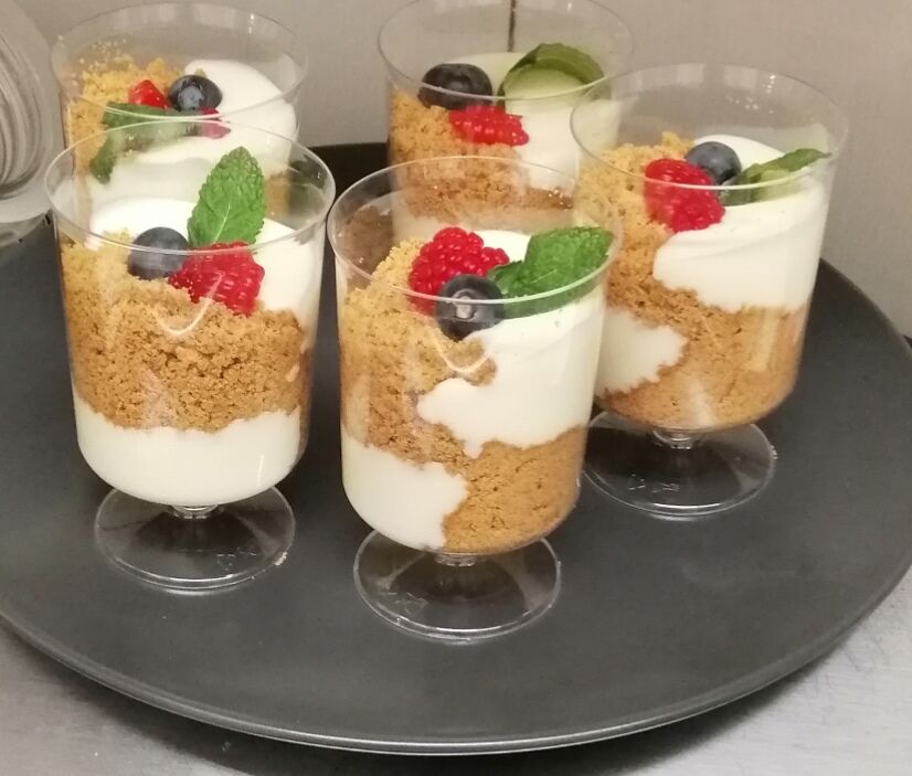 Tarta de queso con frutos rojos