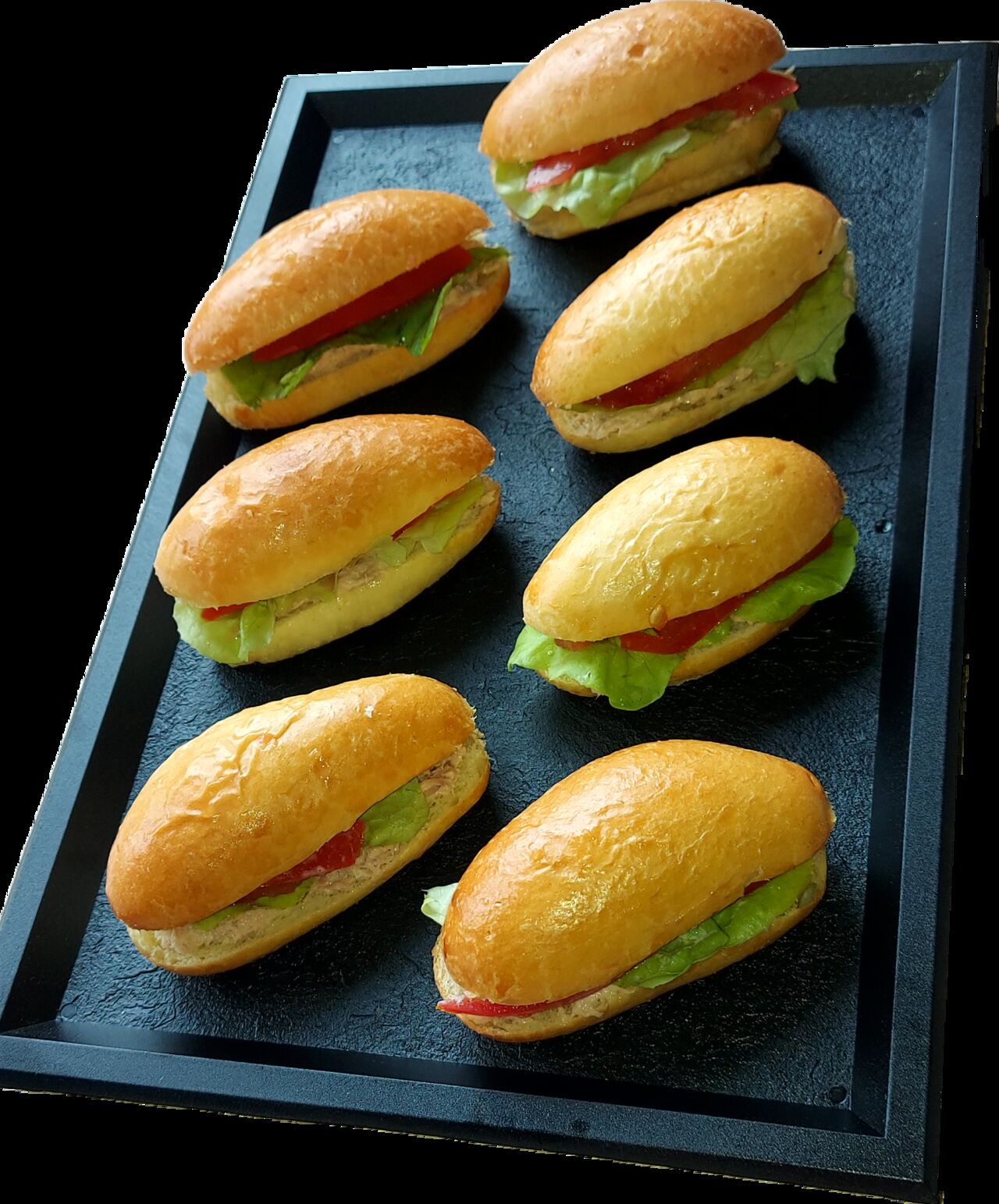 Navettes, thon,tomate, salade