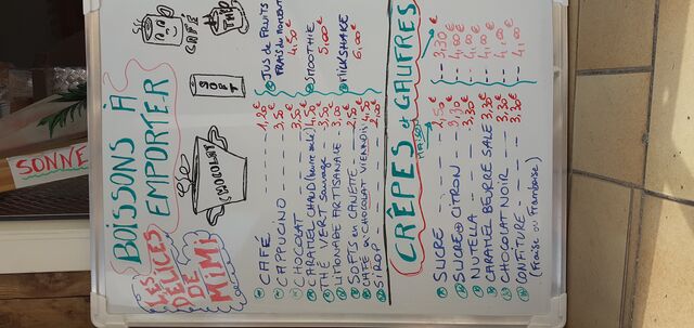 CARTE A EMPORTER, VOUS POUVEZ BIEN SUR RAJOUTER DES BOULES DE GLACES? DE LA CHANTILLY ET DES SAUCES MAISONS, CHOCOLAT, CARAMEL