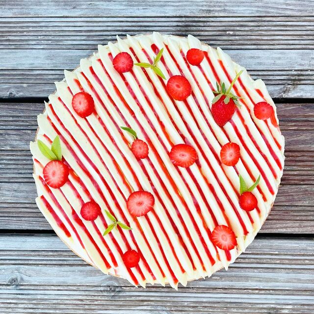 Tarte fraise-verveine