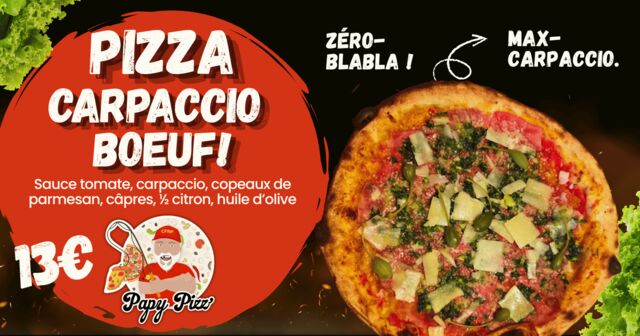 Pizza Carpaccio de Bœuf 