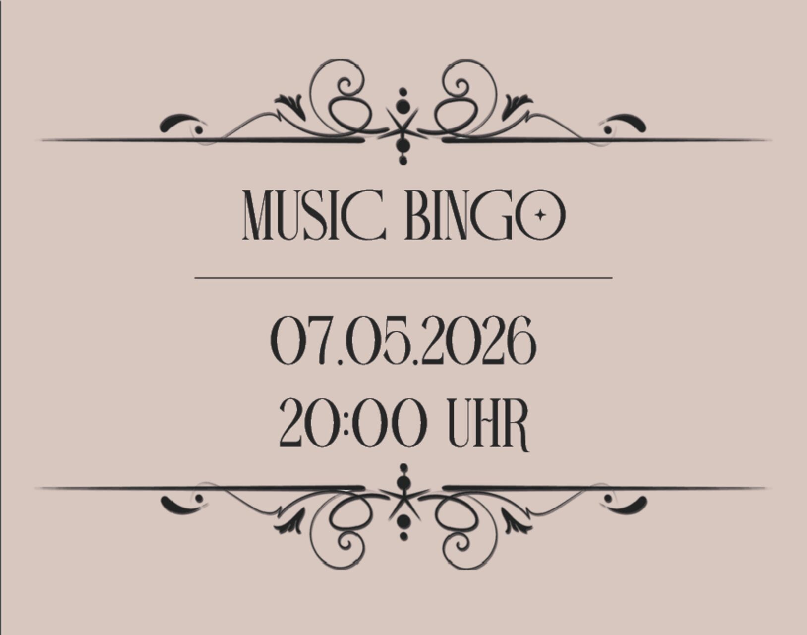 MUSIC BINGO