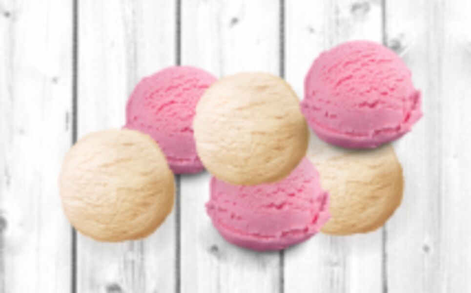 Boule: Vanille, Framboise, Cassis, Fraise, Citron Vert