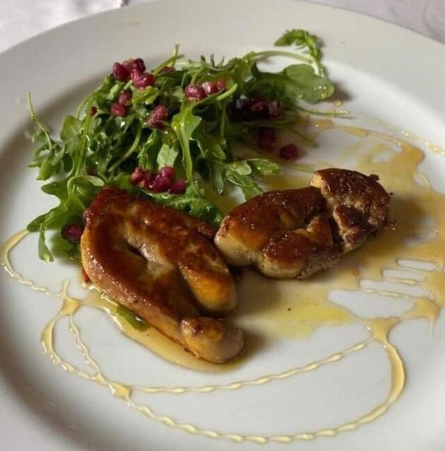 Fois Gras c/salada de rúcula