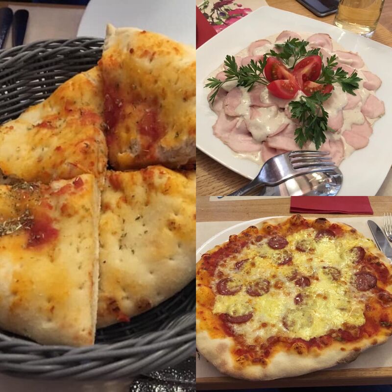 Pizzabrot, Vitello Tonato und Pizza Spicy