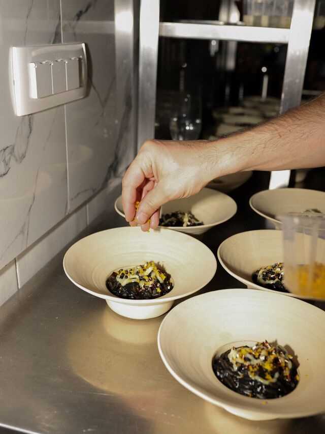 Black Risotto Orzo Plating Dubrovnik