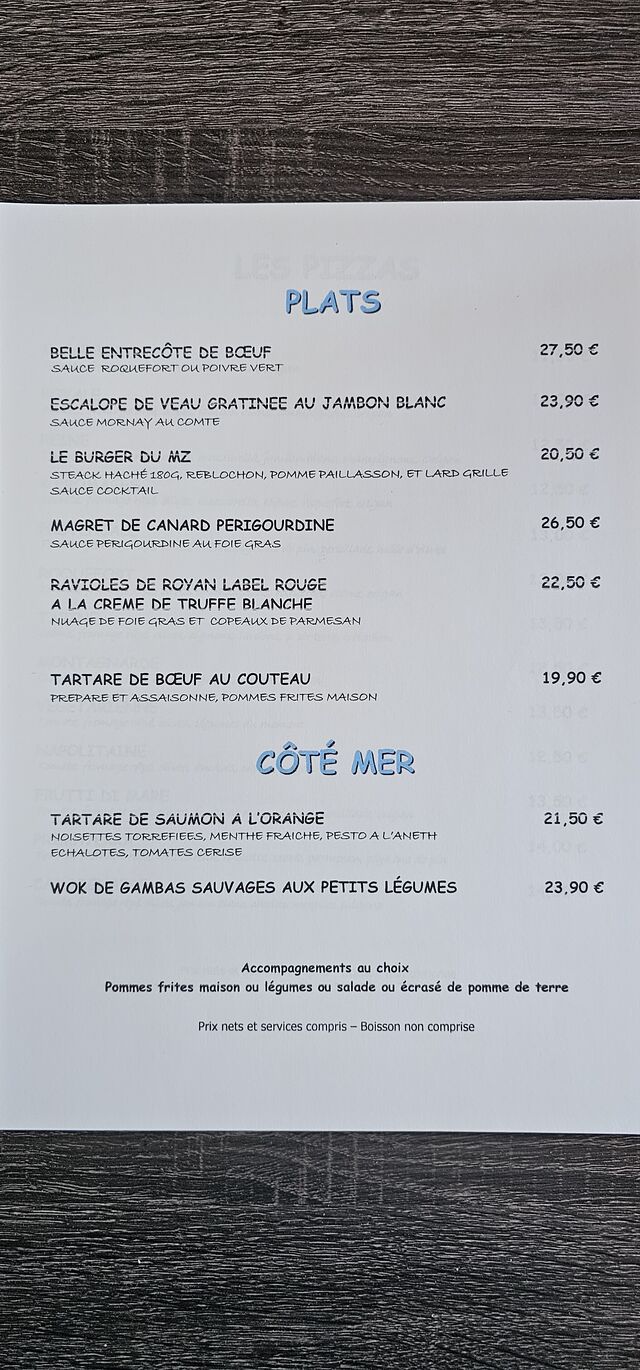 Nos plats maison 