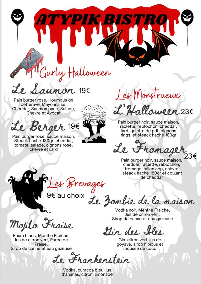 Menu HALLOWEEN 2025