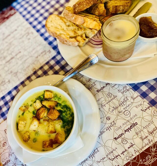 Krémová polévka z medvědího česneku