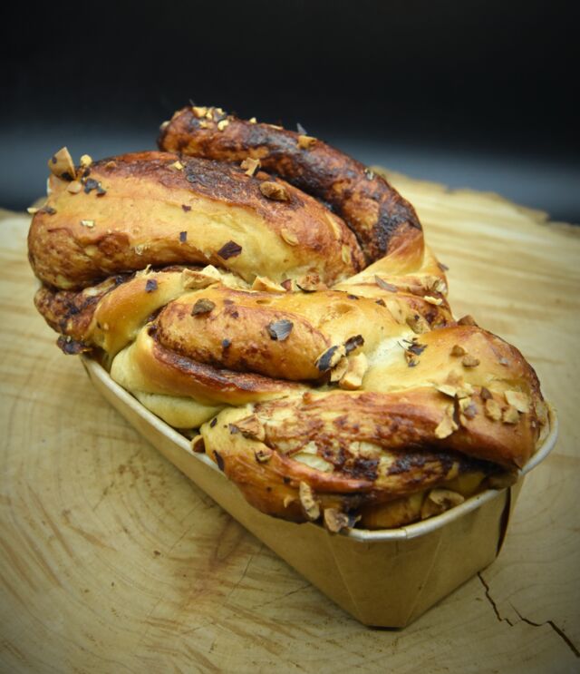 Brioche zèbre au chocolat et noisettes de Seine et Marne